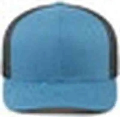 Pacific Headwear P151 Trucker Pacflex Snapback Cap - Ocean Blue Lt Charcoal - Gray / 7’’ 7 7/8’’