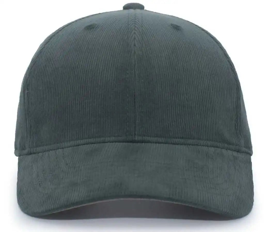 Pacific Headwear P206 Hybrid Corduroy Dad Cap - Dark Green - Forest / 7’’ - 7 7/8’’