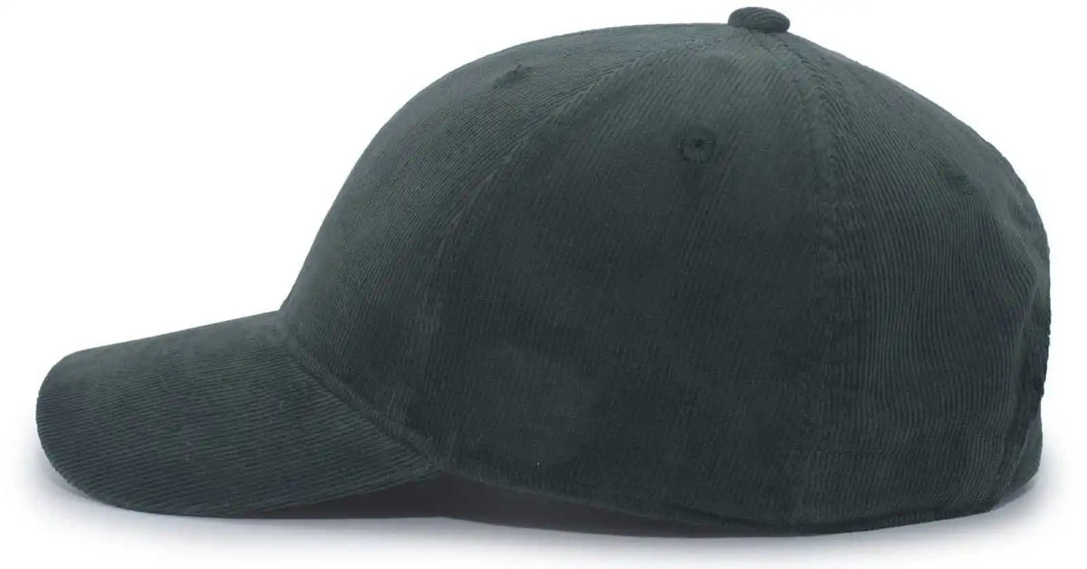 Pacific Headwear P206 Hybrid Corduroy Dad Cap - Dark Green - Forest / 7’’ - 7 7/8’’