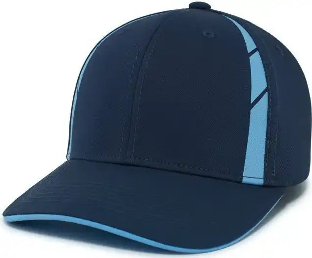Pacific Headwear P303 Coolcore Sideline Snapback Cap - Navy Columbia Blue - 7’’ - 7 7/8’’