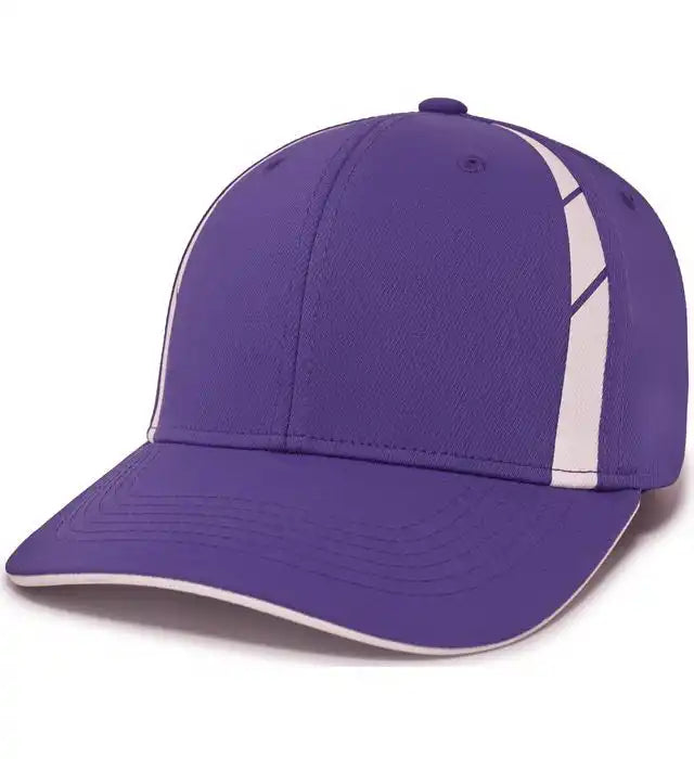 Pacific Headwear P303 Coolcore Sideline Snapback Cap - Purple White - 7’’ - 7 7/8’’