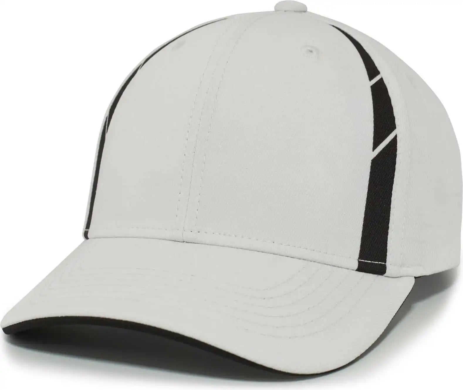 Pacific Headwear P303 Coolcore Sideline Snapback Cap - White Black - 7’’ - 7 7/8’’