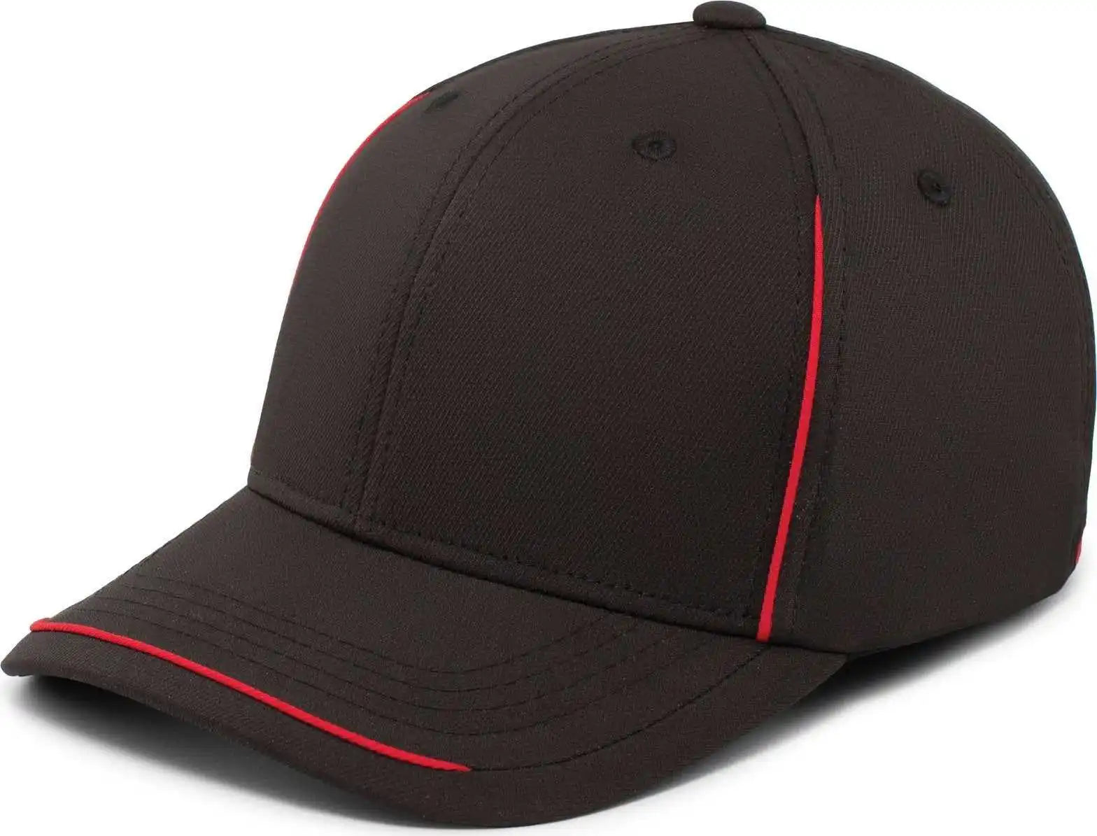 Pacific Headwear P304 Legend Cap - Black Red - 6 7/8’’ 7 3/8’’