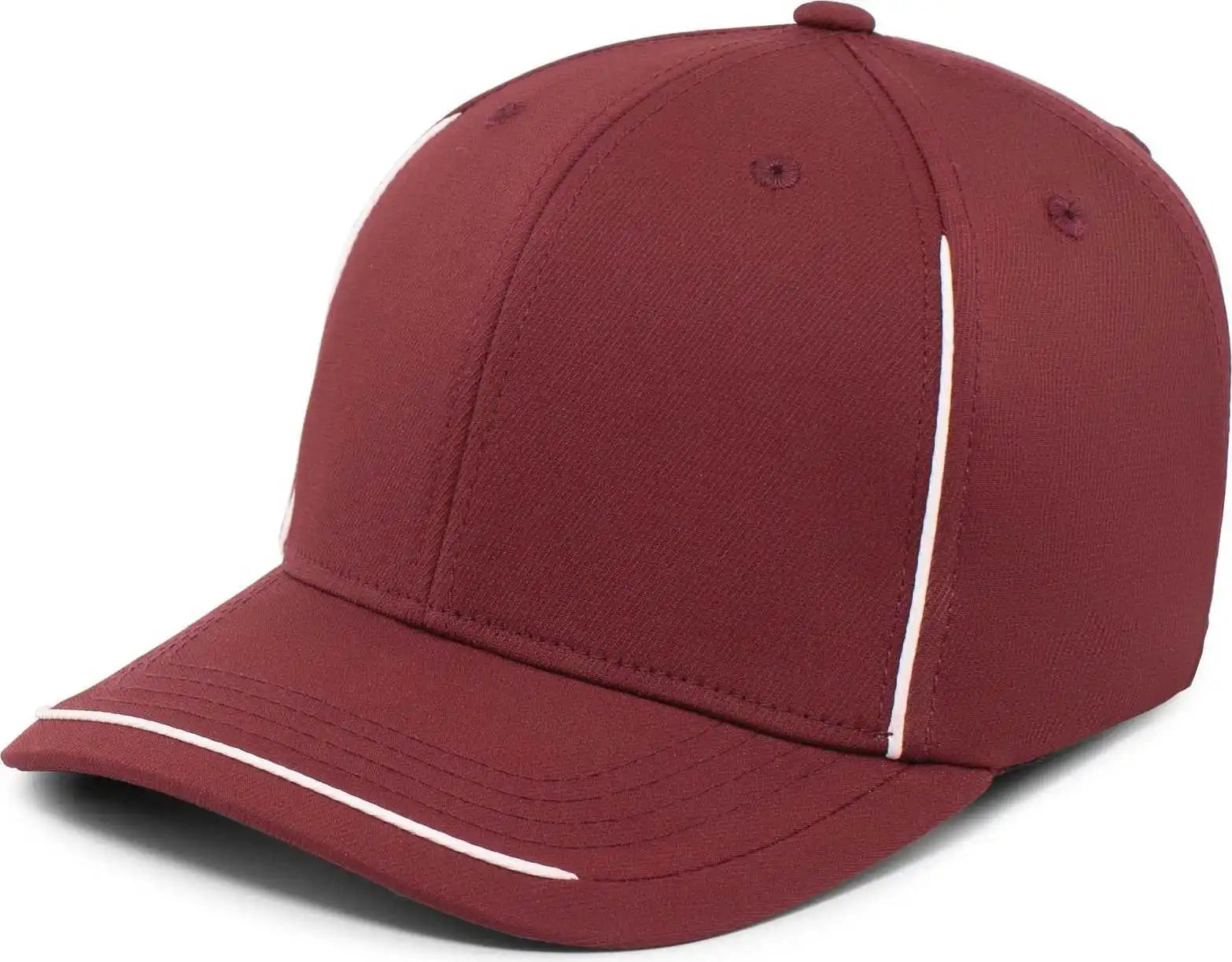 Pacific Headwear P304 Legend Cap - Maroon White - 6 7/8’’ 7 3/8’’