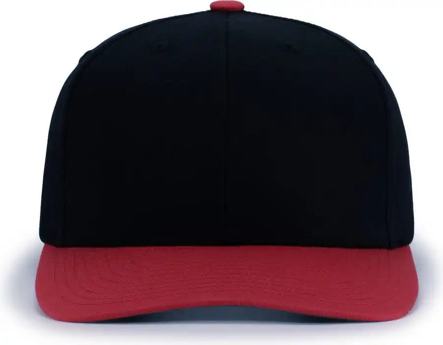 Pacific Headwear P322 Poly/cotton Snapback Cap - Black Red - 6 1/2’’ - 7’’