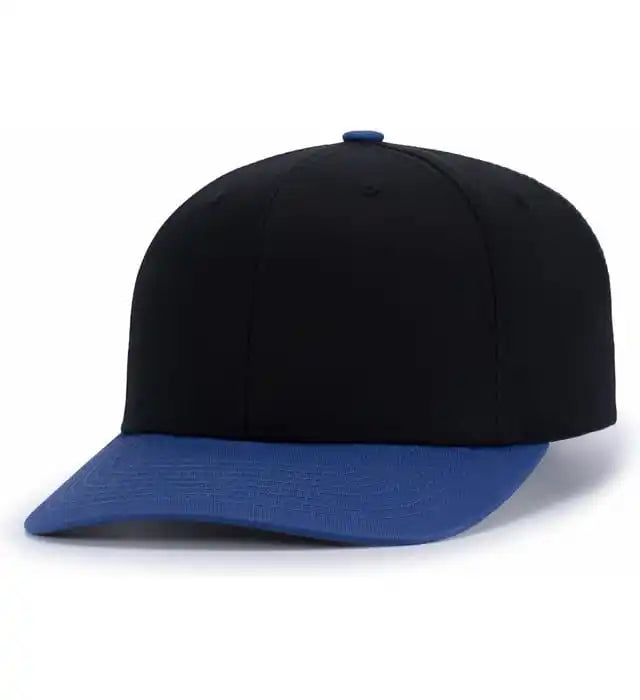 Pacific Headwear P322 Poly/cotton Snapback Cap - Black Royal - 6 1/2’’ - 7’’