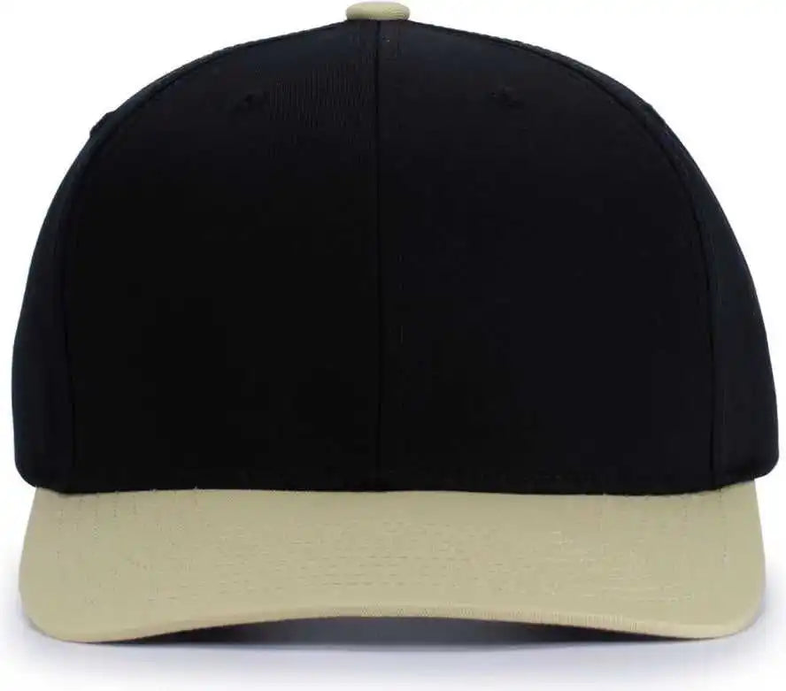 Pacific Headwear P322 Poly/cotton Snapback Cap - Black Vegas Gold - 6 1/2’’ - 7’’