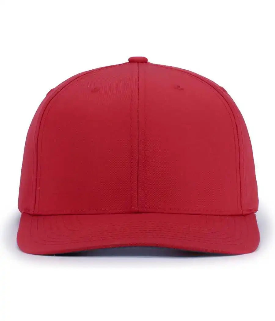 Pacific Headwear P322 Poly/cotton Snapback Cap - Red - 6 1/2’’ - 7’’