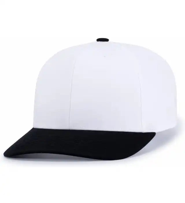 Pacific Headwear P322 Poly/cotton Snapback Cap - White Black - 6 1/2’’ - 7’’