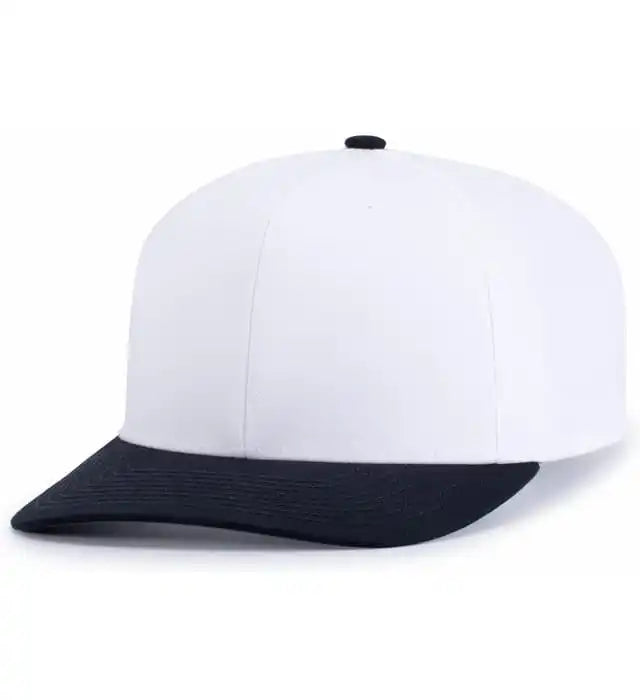 Pacific Headwear P322 Poly/cotton Snapback Cap - White Navy - 6 1/2’’ - 7’’
