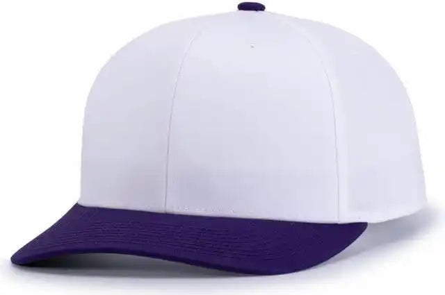 Pacific Headwear P322 Poly/cotton Snapback Cap - White Purple - 6 1/2’’ - 7’’