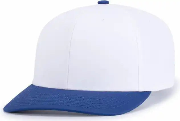 Pacific Headwear P322 Poly/cotton Snapback Cap - White Royal - 6 1/2’’ - 7’’
