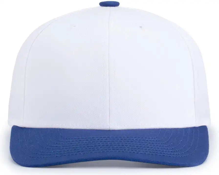 Pacific Headwear P322 Poly/cotton Snapback Cap - White Royal - 6 1/2’’ - 7’’