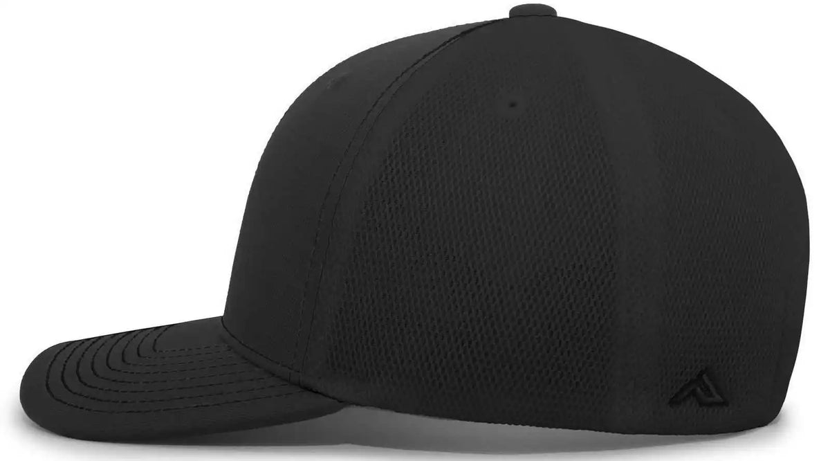 Pacific Headwear P365 Air Mesh Sideline Cap - Black - 7’’ - 7 7/8’’