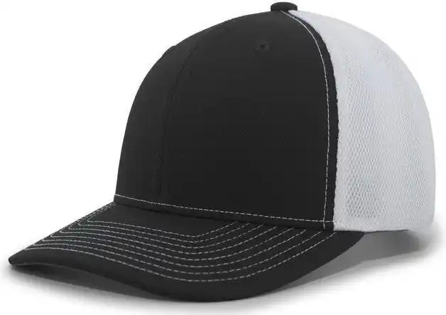 Pacific Headwear P365 Air Mesh Sideline Cap - Black White - 7’’ - 7 7/8’’