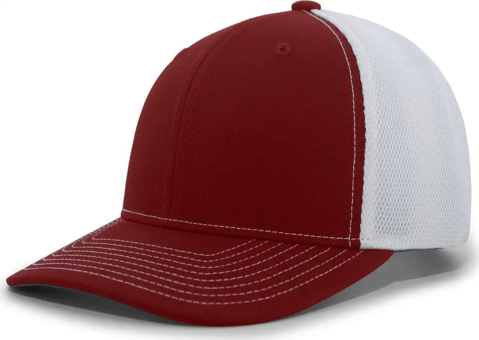Pacific Headwear P365 Air Mesh Sideline Cap - Maroon White - 7’’ - 7 7/8’’