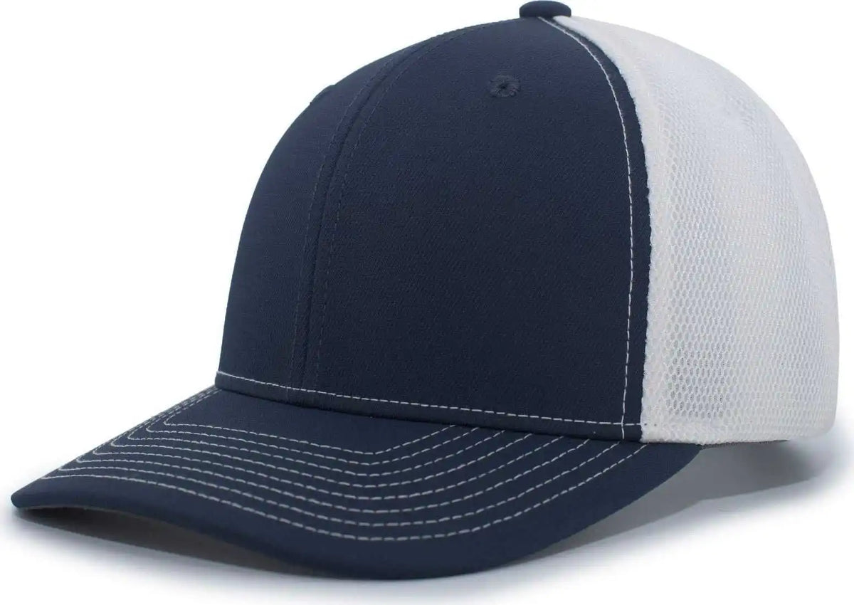 Pacific Headwear P365 Air Mesh Sideline Cap - Navy White - 7’’ - 7 7/8’’