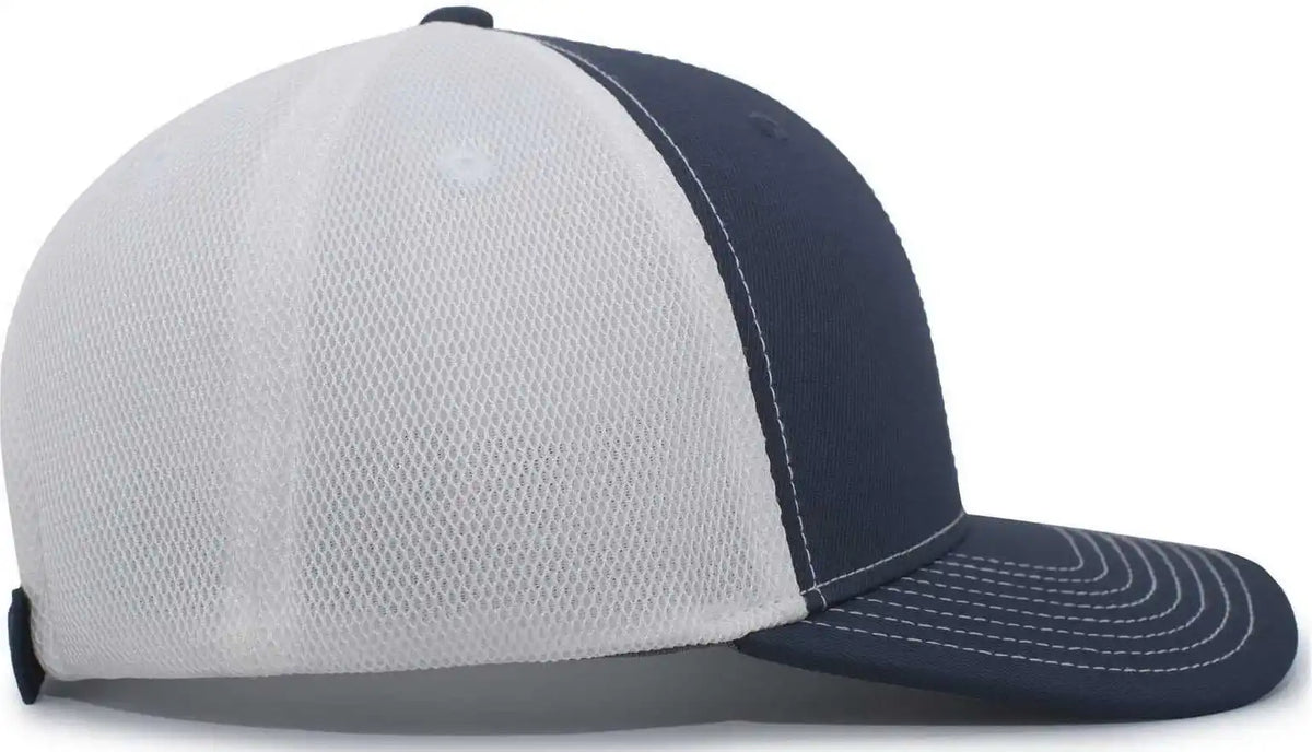 Pacific Headwear P365 Air Mesh Sideline Cap - Navy White - 7’’ - 7 7/8’’