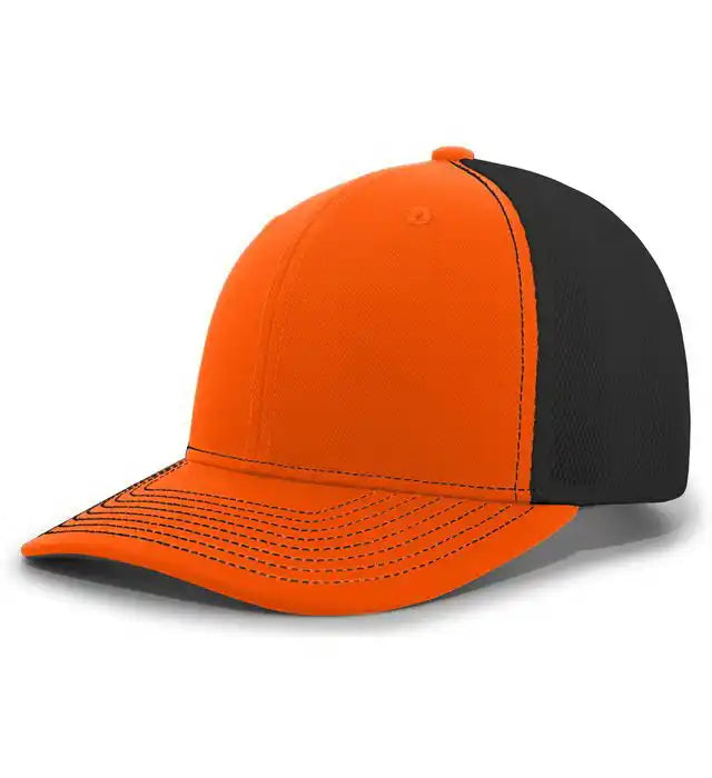 Pacific Headwear P365 Air Mesh Sideline Cap - Orange Black - 7’’ - 7 7/8’’