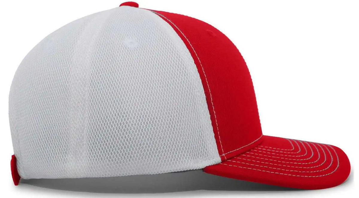 Pacific Headwear P365 Air Mesh Sideline Cap - Red White - 7’’ - 7 7/8’’