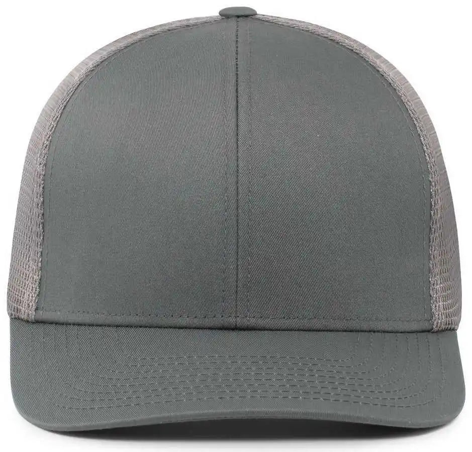 Pacific Headwear P401 Fusion Trucker Cap - Graphite - Dark Gray / 6 1/2’’ 7’’