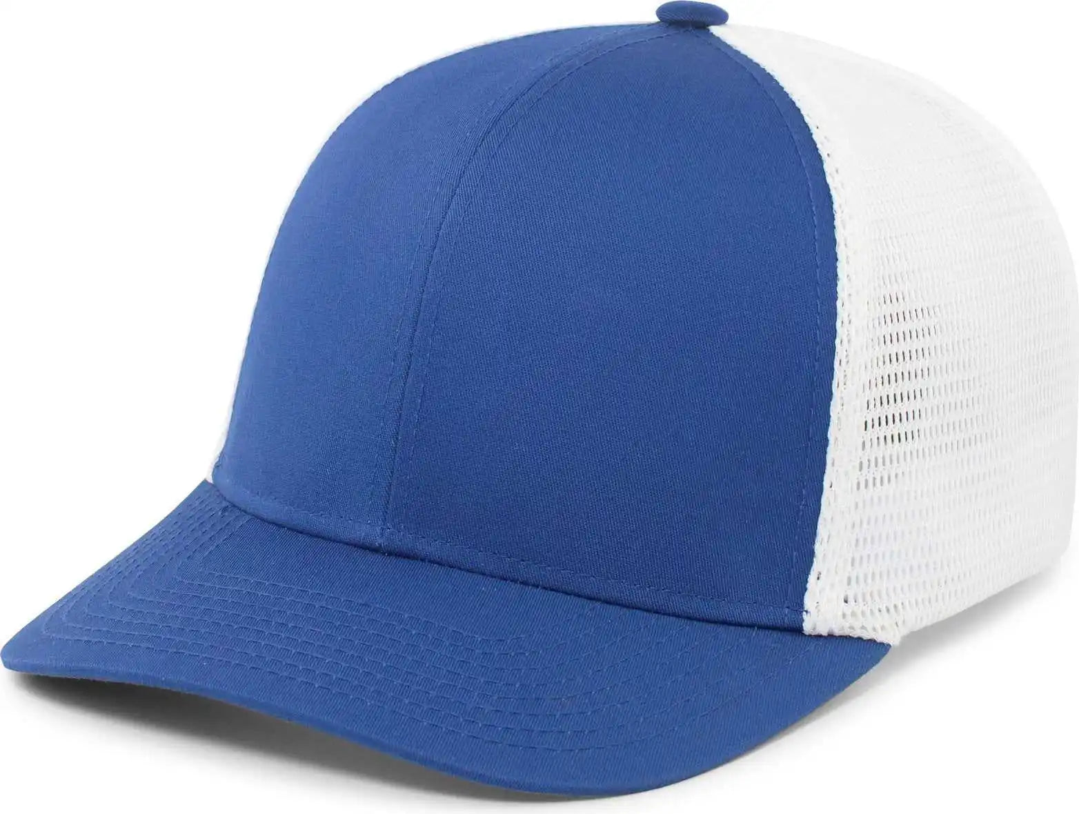 Pacific Headwear P401 Fusion Trucker Cap - Royal White - 6 1/2’’ 7’’