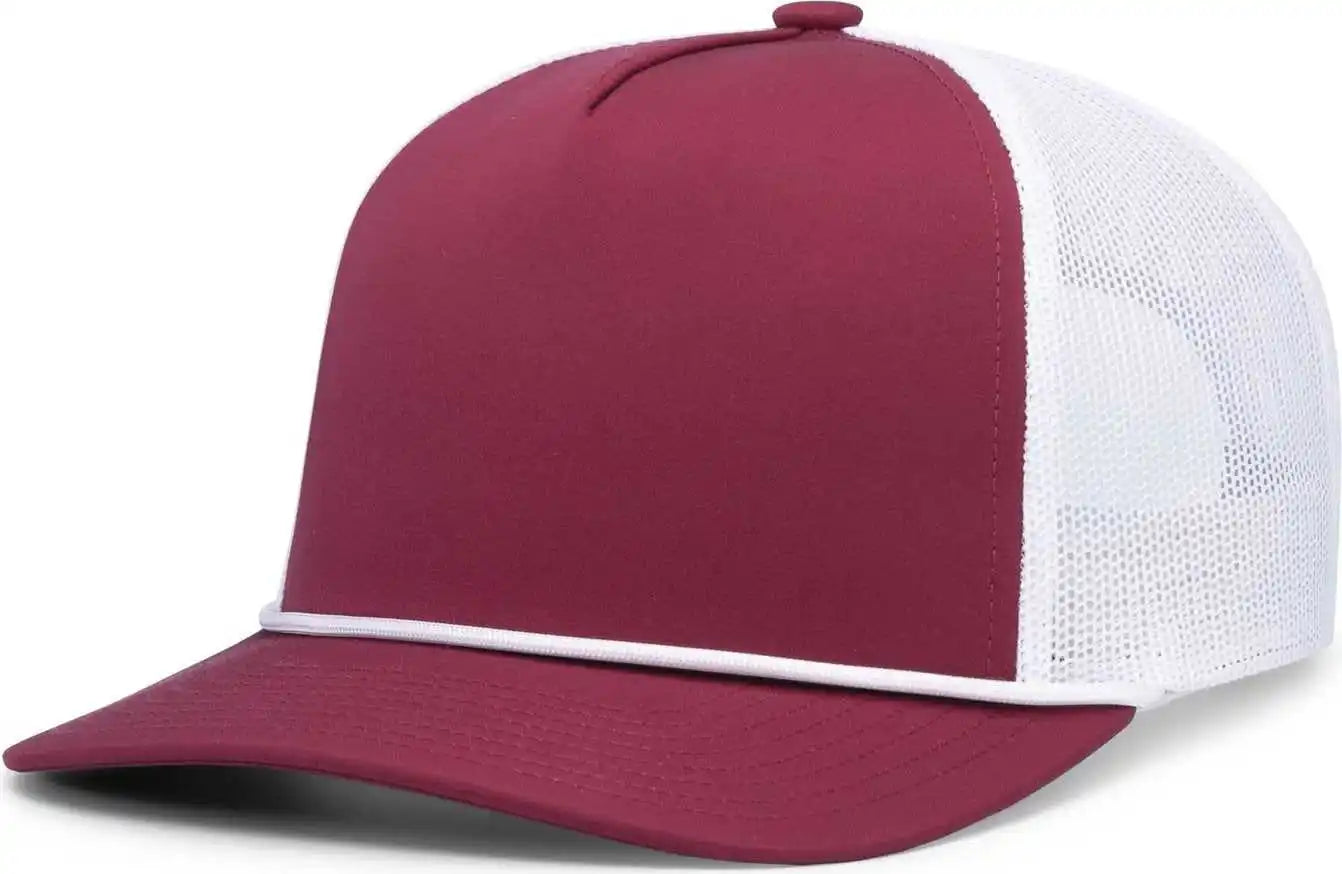 Pacific Headwear P423 Weekender Trucker Cap - Berry White - Cardinal / 7’’ 7 7/8’’