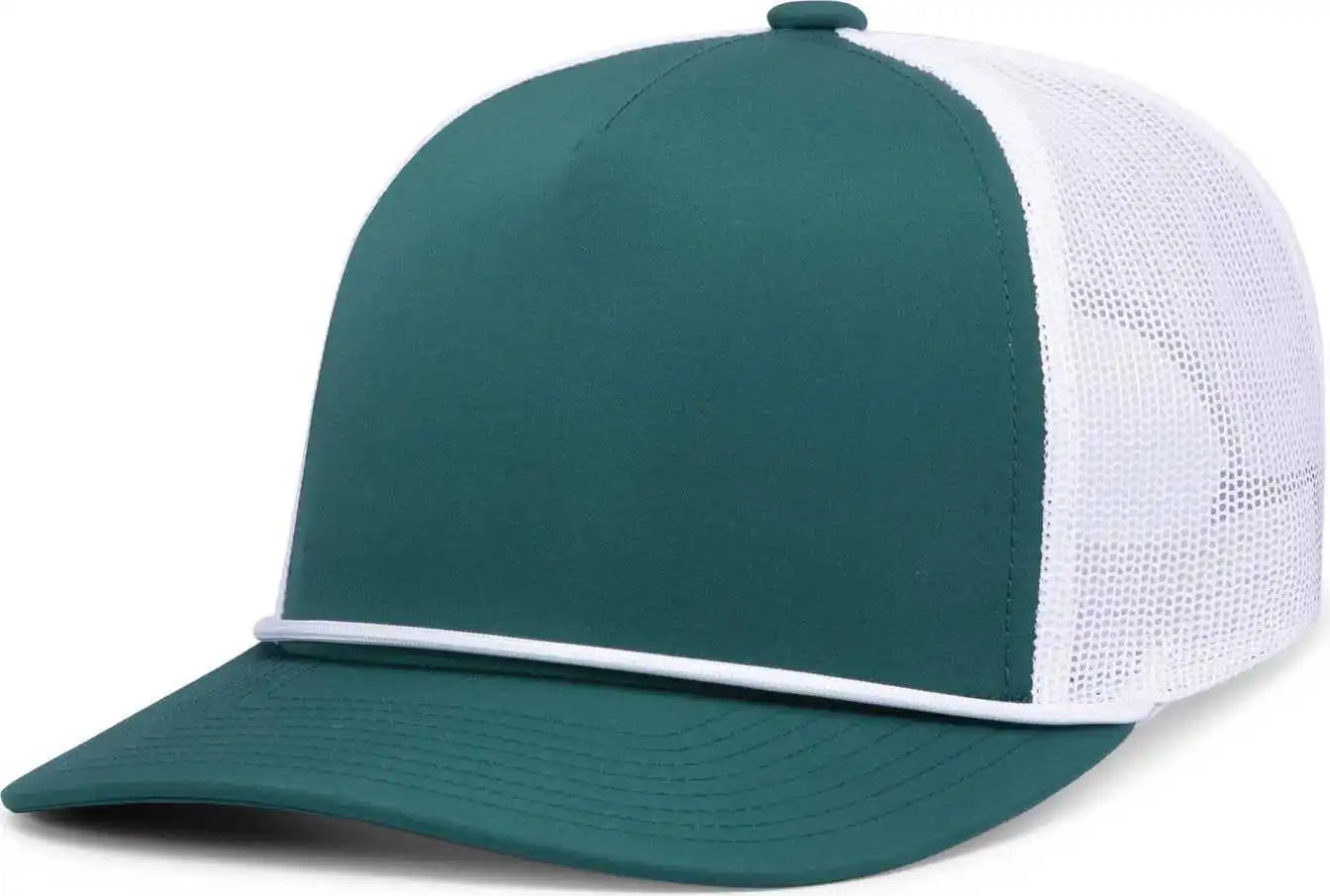 Pacific Headwear P423 Weekender Trucker Cap - Dark Teal White - 7’’ 7 7/8’’