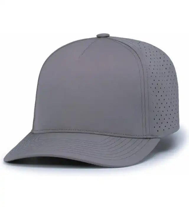 Pacific Headwear P424 Weekender Perforated Snapback Cap - Graphite - 7’’ - 7 7/8’’