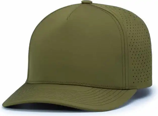 Pacific Headwear P424 Weekender Perforated Snapback Cap - Moss Green - 7’’ - 7 7/8’’