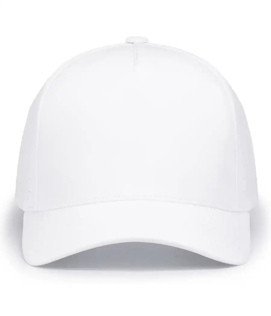 Pacific Headwear P424 Weekender Perforated Snapback Cap - White - 7’’ - 7 7/8’’