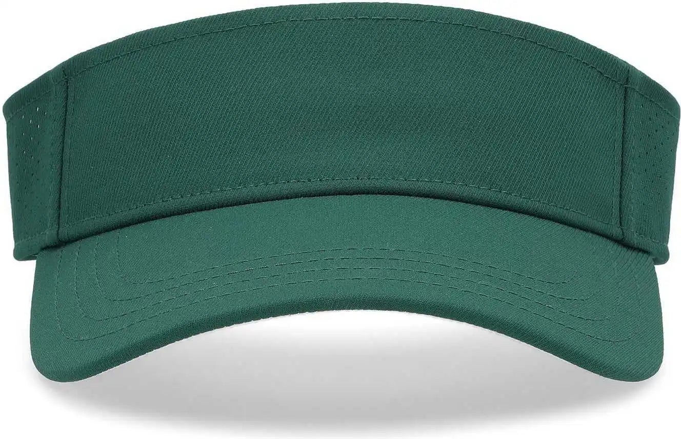 Pacific Headwear P500 Perforated Coolcore Visor - Dark Green White - Forest / 7’’ - 7 7/8’’
