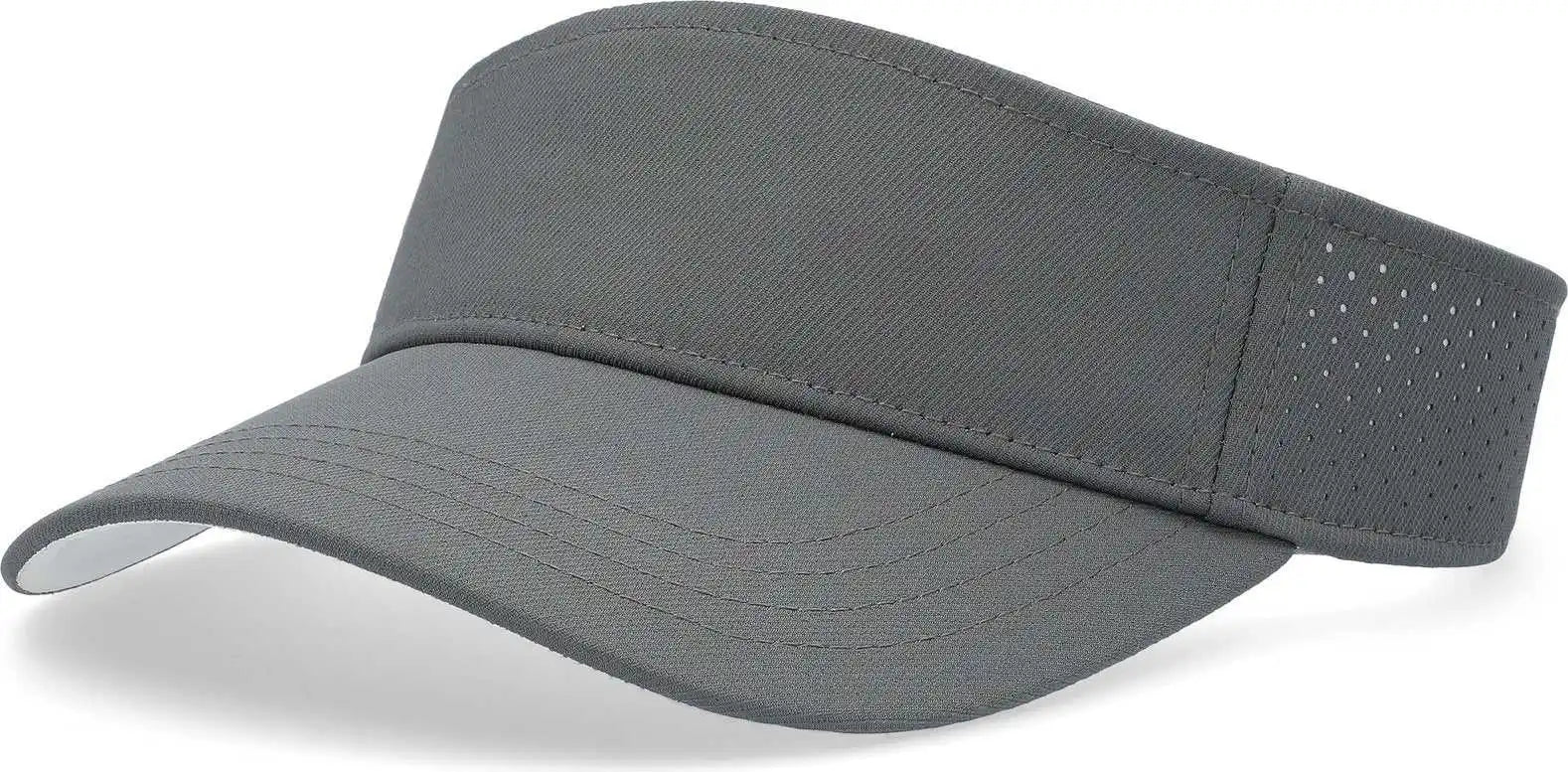 Pacific Headwear P500 Perforated Coolcore Visor - Graphite White - 7’’ - 7 7/8’’