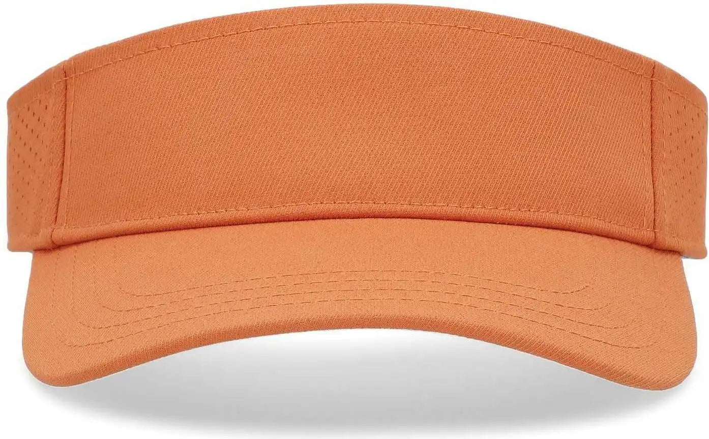Pacific Headwear P500 Perforated Coolcore Visor - Texas Orange White - 7’’ - 7 7/8’’