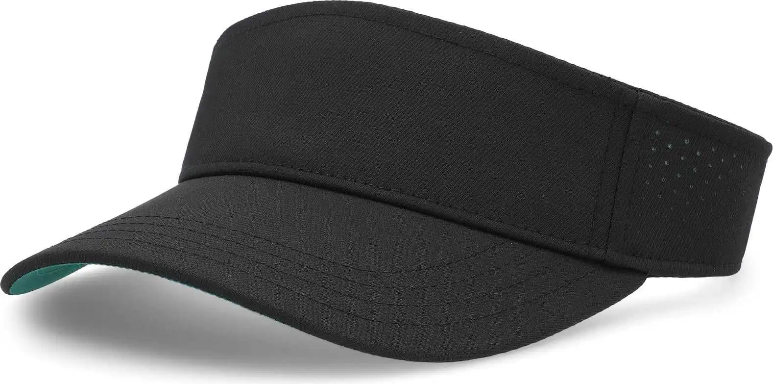 Pacific Headwear P500 Perforated Visor Powered by Coolcore - Black Kelly - 7’’ - 7 7/8’’