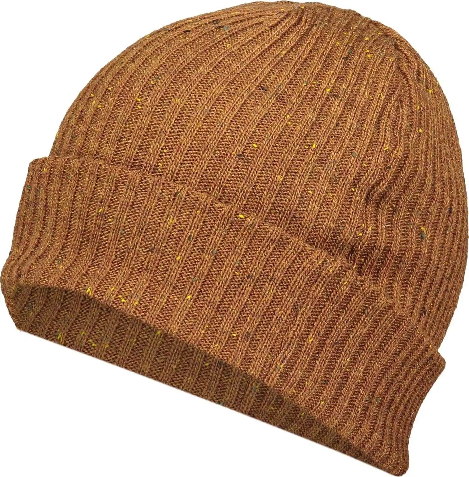 Pacific Headwear P600k Tweed Beanie - Copper - Tan / 7’’ - 7 7/8’’