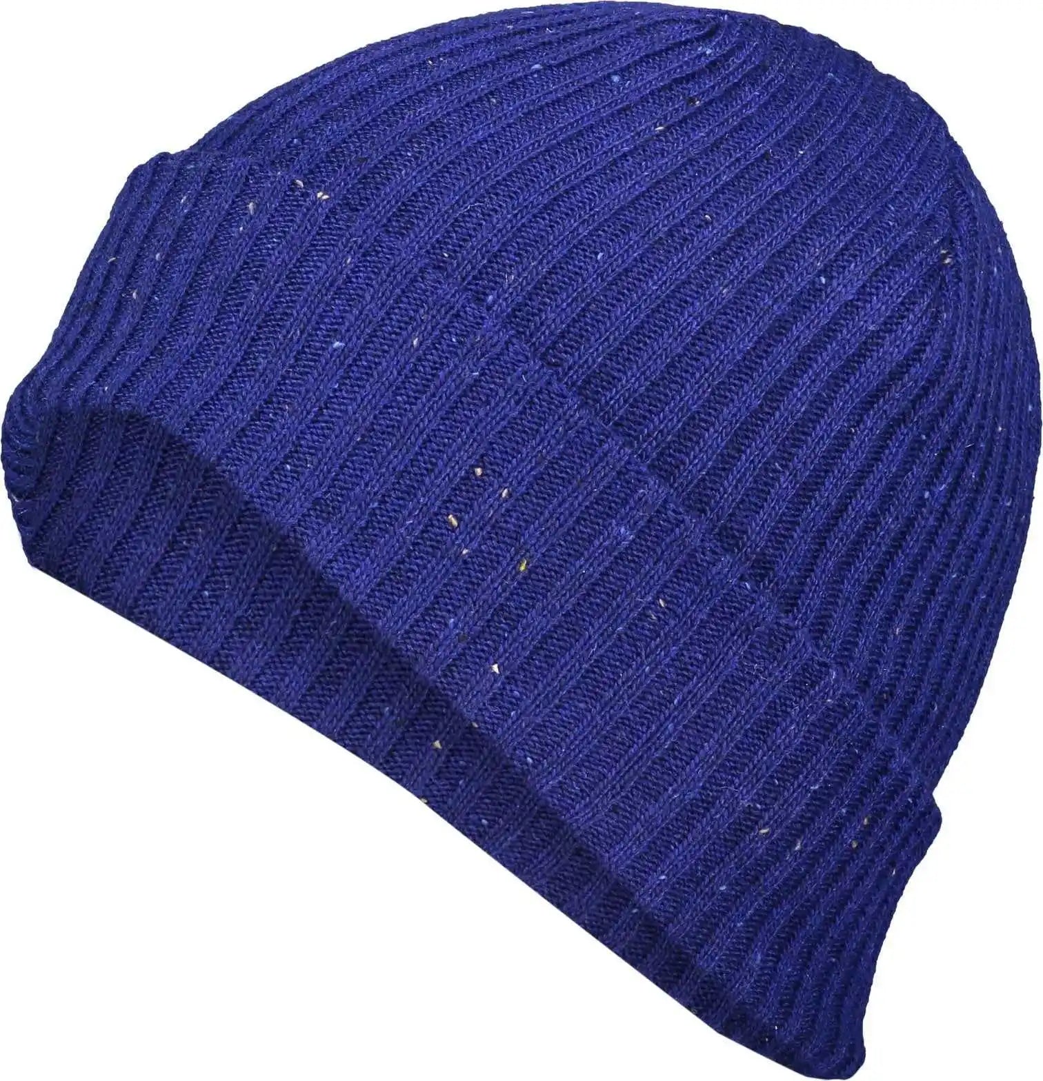 Pacific Headwear P600k Tweed Beanie - Royal - 7’’ - 7 7/8’’