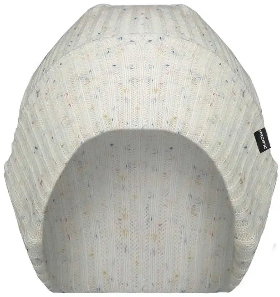 Pacific Headwear P600k Tweed Beanie - White - 7’’ - 7 7/8’’