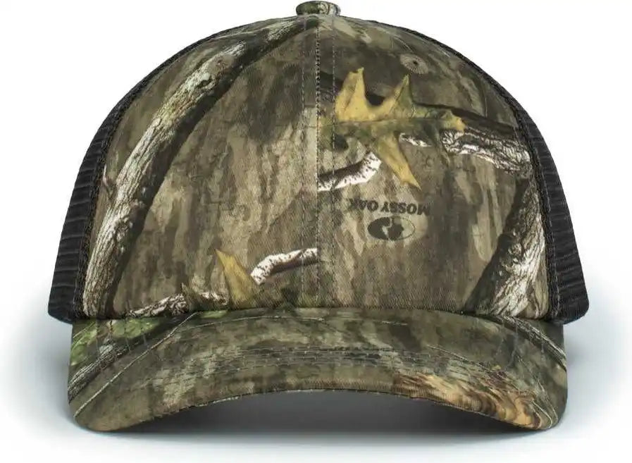 Pacific Headwear P640 Vintage Mossy Oak Trucker Cap - Country Roots Lt Charcoal - 7’’ - 7 7/8’’