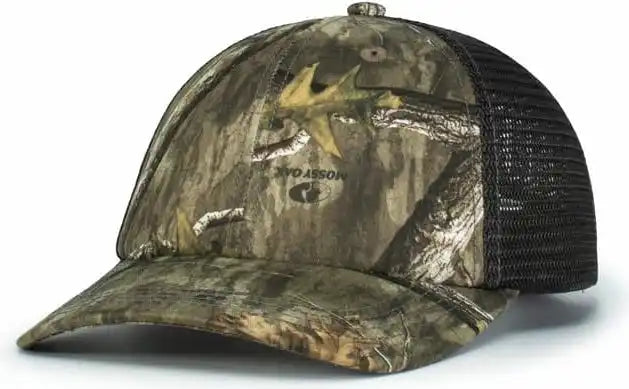 Pacific Headwear P640 Vintage Mossy Oak Trucker Cap - Country Roots Lt Charcoal - 7’’ - 7 7/8’’
