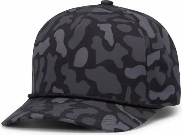 Pacific Headwear P685 Duck Camo 5-panel Trucker Cap - Blackout - 7’’ - 7 7/8’’