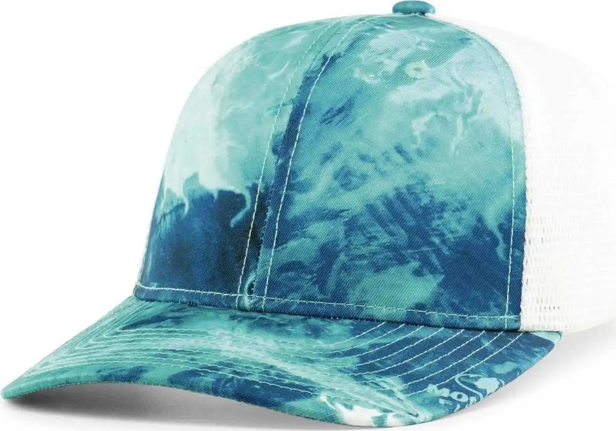 Pacific Headwear P691 Mossy Oak Low Profile Trucker Pacflex Cap - Wakeform Equator White - 6 7/8’’ 7 3/8’’