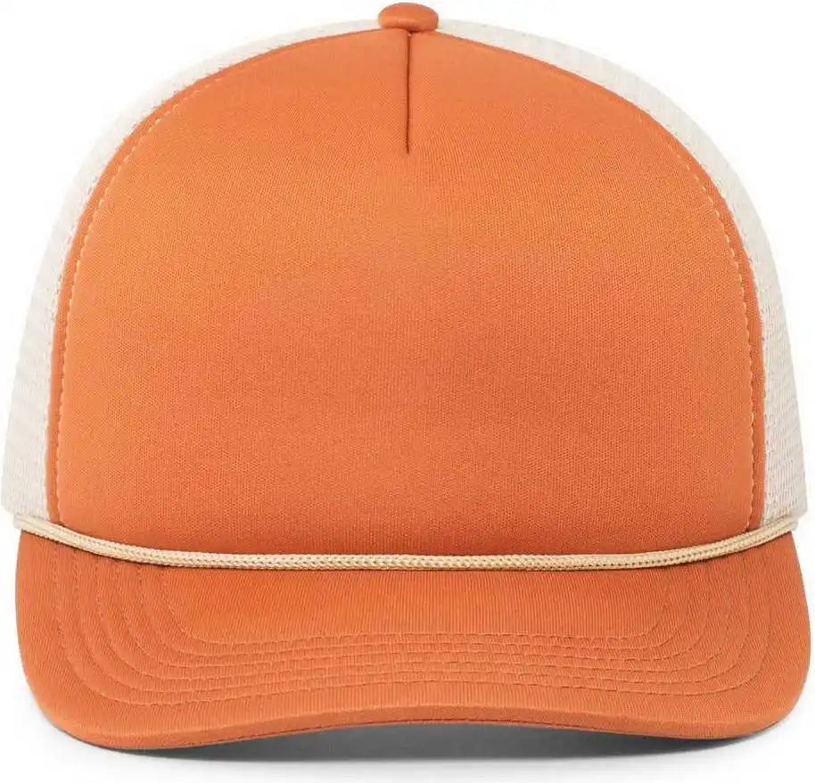 Pacific Headwear P782 Foamie Fresh Trucker Cap - Rust Khaki - Burnt Orange / 7’’ - 7 7/8’’