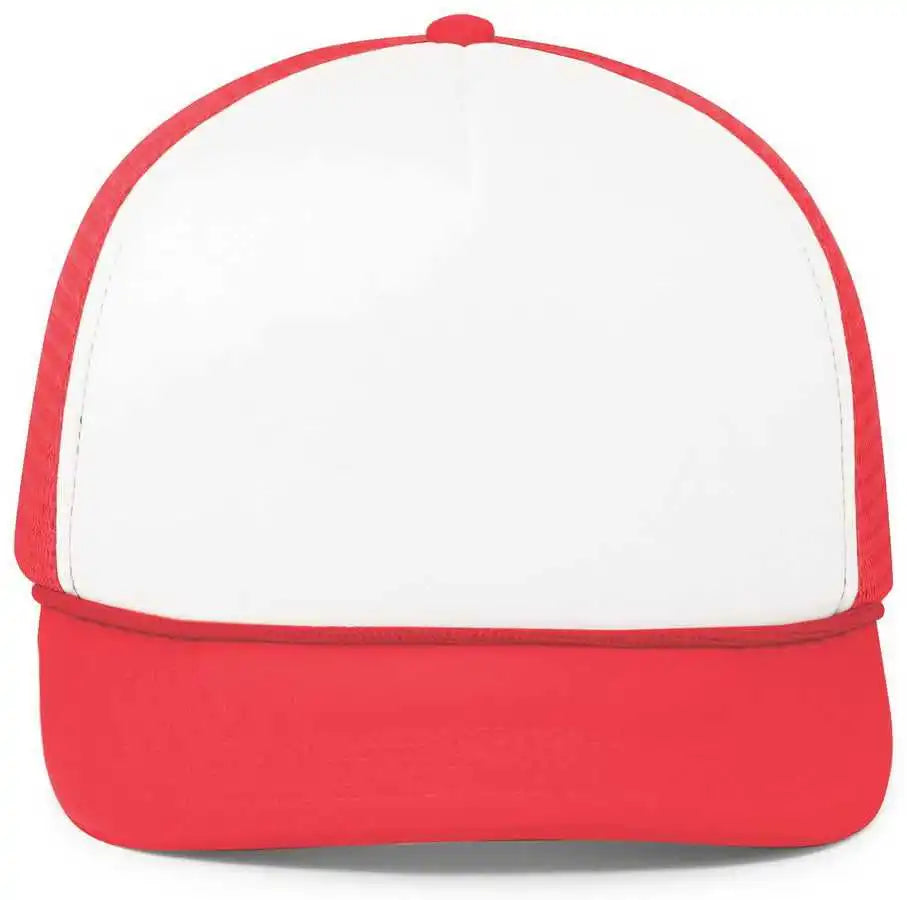 Pacific Headwear P782 Foamie Fresh Trucker Cap - White Red - 7’’ - 7 7/8’’