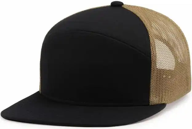 Pacific Headwear P787 6-panel Arch Trucker Snapback Cap - Navy Buck - 7’’ - 7 7/8’’