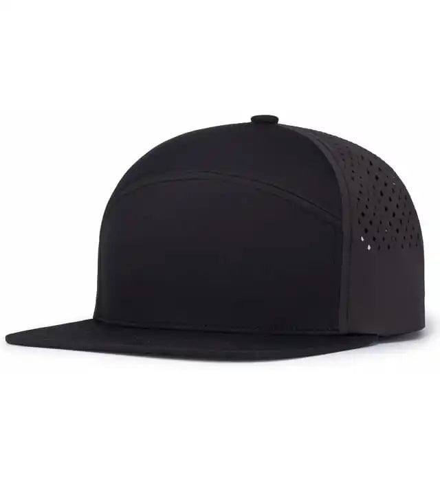 Pacific Headwear P788 Perforated 6-panel Arch Cap - Black Charcoal - 7’’ - 7 7/8’’