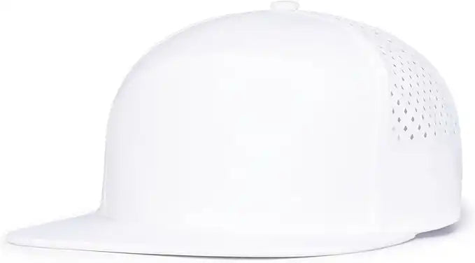Pacific Headwear P788 Perforated 6-panel Arch Cap - White - 7’’ - 7 7/8’’