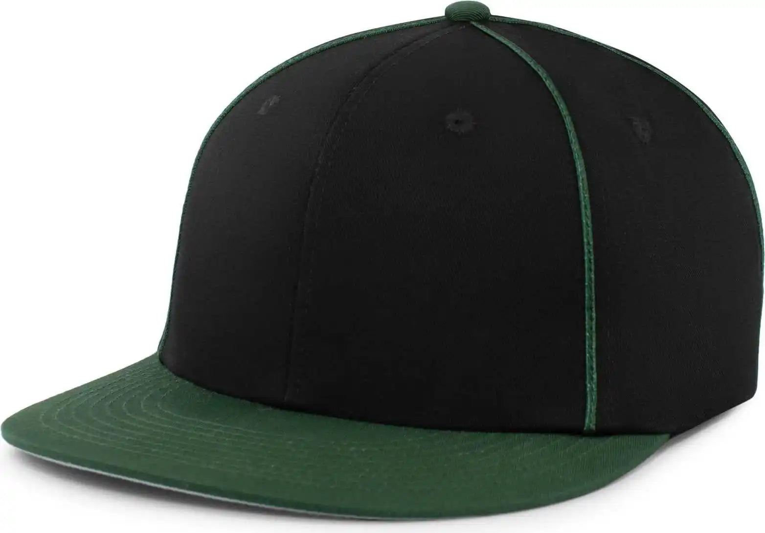 Pacific Headwear P820 Momentum Team Cap - Black Dark Green - Forest / 7’’ 7 7/8’’