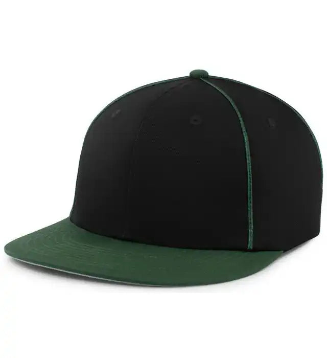 Pacific Headwear P820 Momentum Team Cap - Black Dark Green - Forest / 7’’ 7 7/8’’