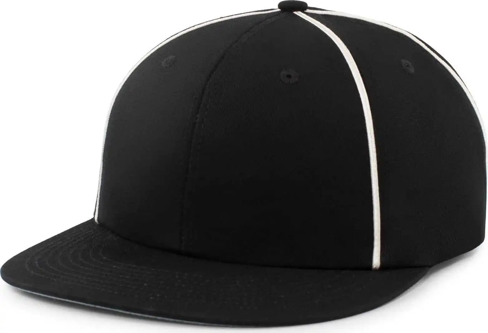 Pacific Headwear P820 Momentum Team Cap - Black White - 7’’ 7 7/8’’
